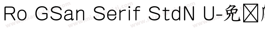 Ro GSan Serif StdN U字体转换
